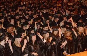 Crowd of LSC graduates