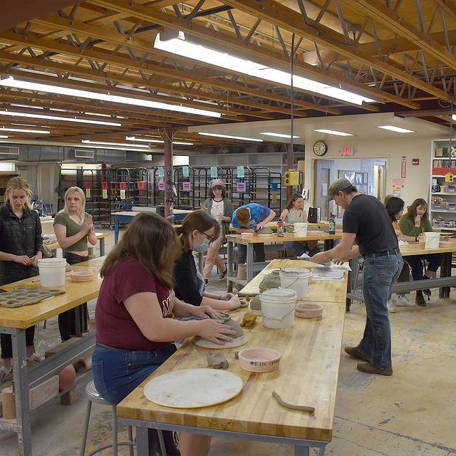 Students enrolled in a College in the Schools art class at Proctor High School enjoyed spending the day at Lake Superior College...