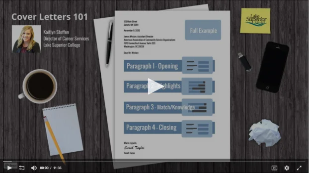 Cover letters 101 video