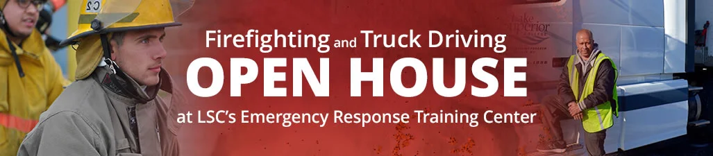 Firefighting and Truck Driving Open House at Lake Superior College's Emergency Response Training Center