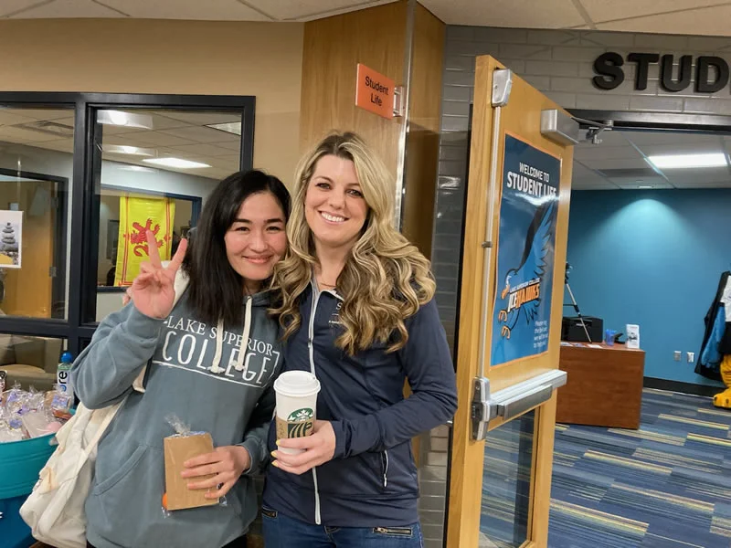 Nursing Students at Stress Less Days at Lake Superior College.