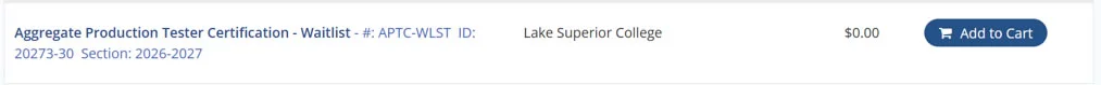 Screenshot of the location of the Add to Cart Button