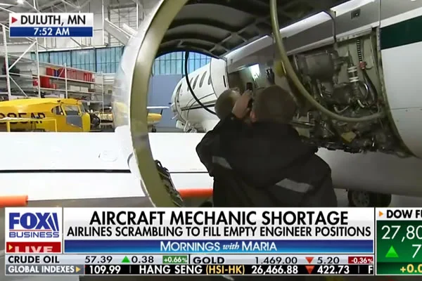Aircraft industry growth could be slowed by a shortage of trained mechanics