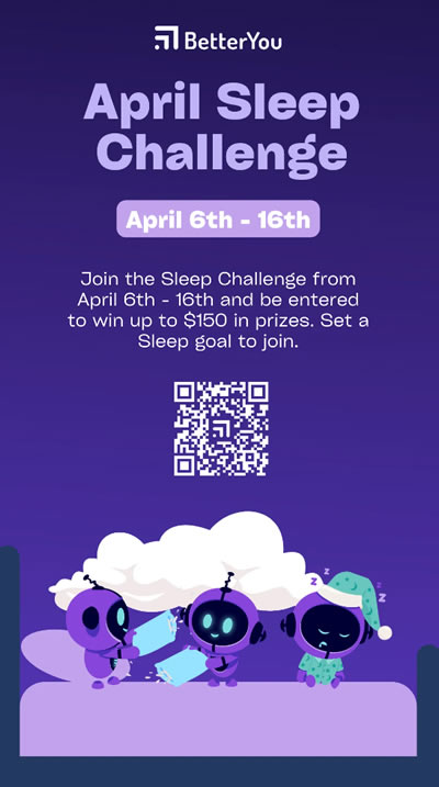 April Sleep Challenge is April 6 to 16, 2024.