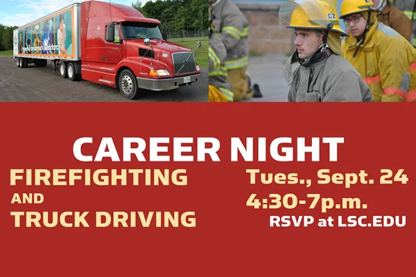 LSC to Host Firefighting and Truck Driving Career Night September 24 at LSC’s Emergency Response Training Center