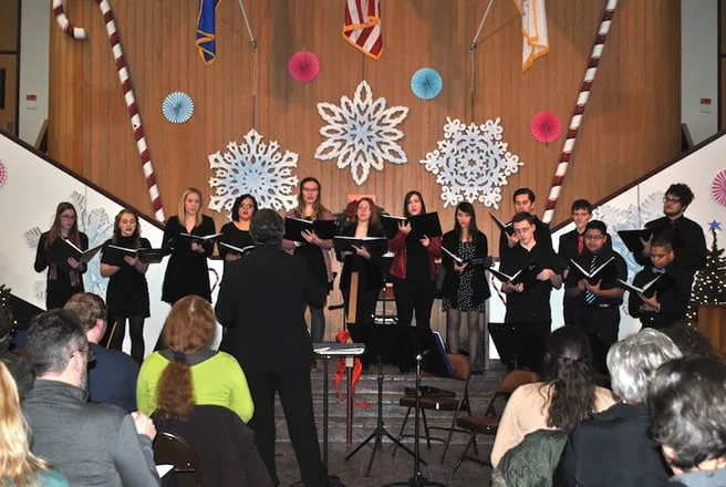 The Choir Club performing at Lake Superior College
