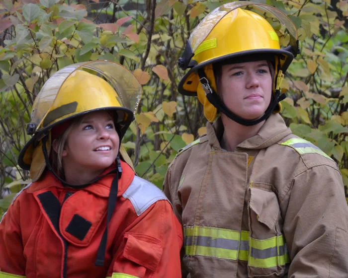 Photo of Lake Superior College Firefighters in training