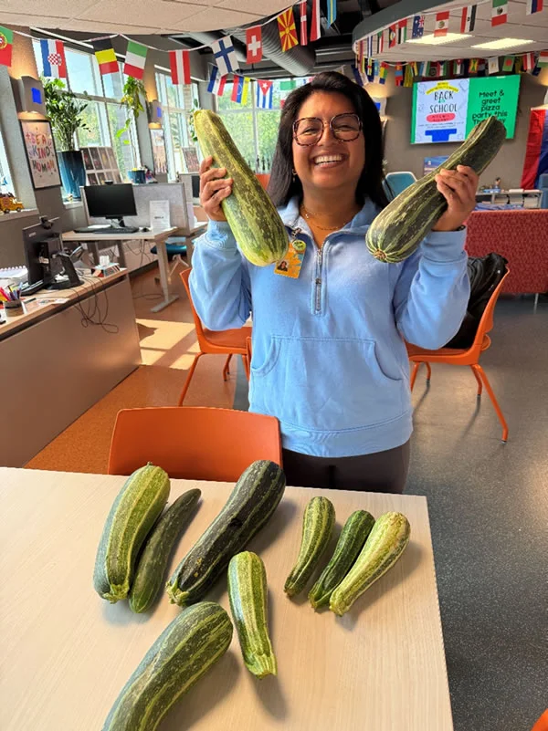 Produce being shown off at the IceHawk's Pantry