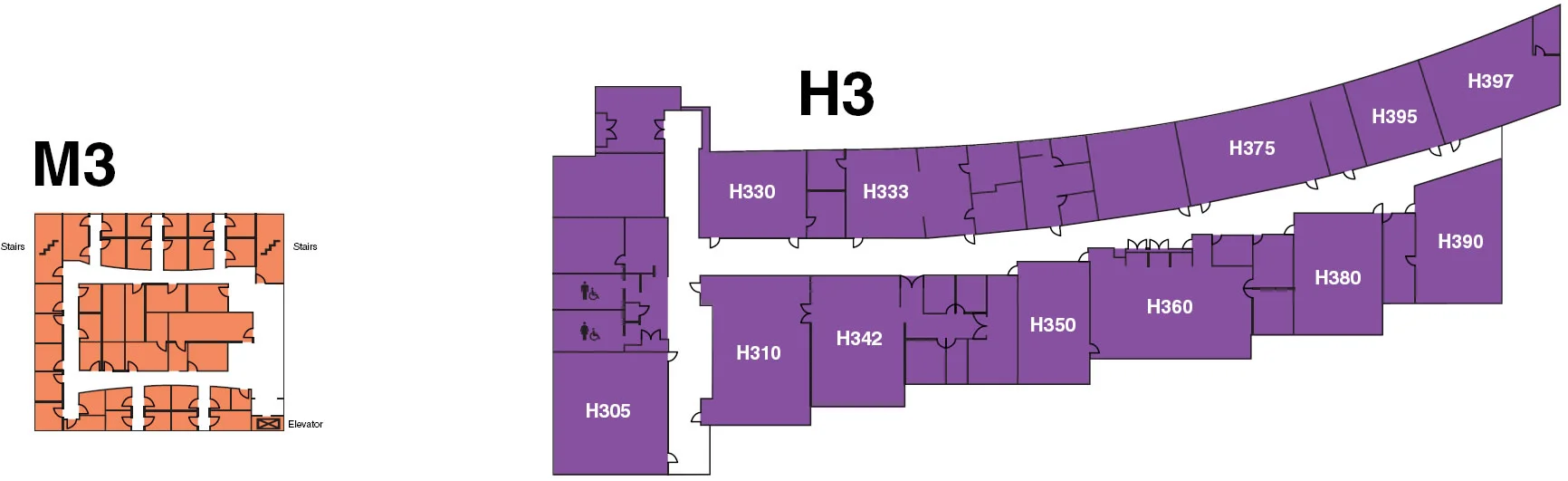 Floorplan of LSC Main Campus Floor Three