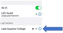 iOS Lake Superior College WI FI diagram