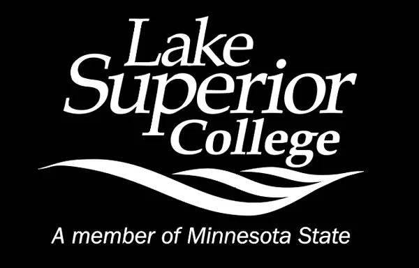 All white LSC logo with tagline on a black background