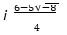 Open paren 6 – 5 times the square root of negative 8 close paren divided by 4