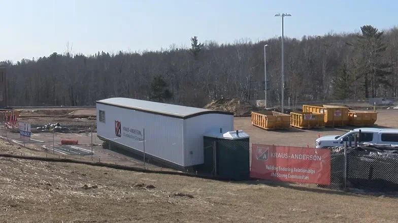 New welding building at Lake Superior College under construction