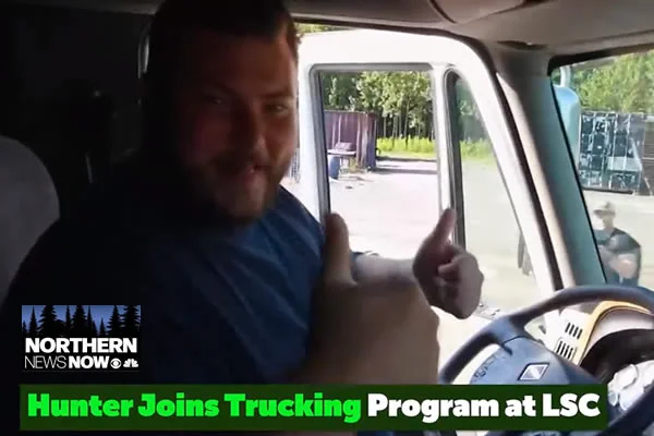 Hunter takes on trucking at Lake Superior College