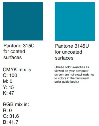 Pantones chart for the LSC logo