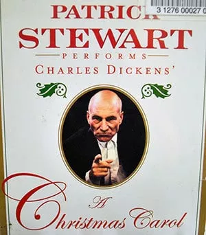 Audio book cover: Patrick Stewart performs A Christmas Carol