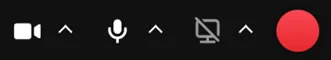 Screenshot of Kultura red recording button