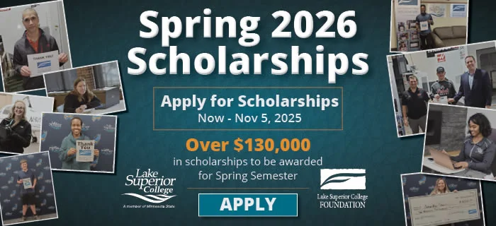 Spring 2026 Scholarships are open for application now through November 5, 2025. Apply Now.