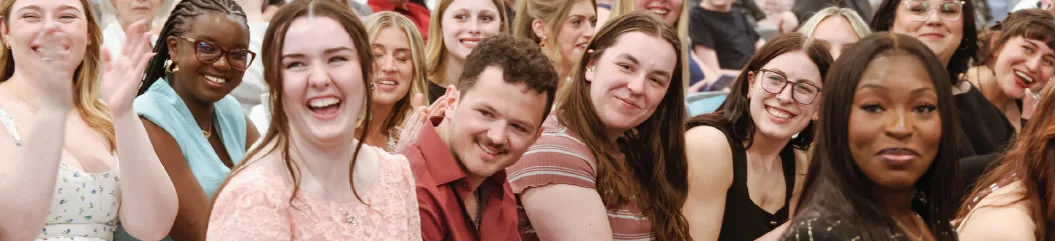 The crowd of graduating students at an LSC Nursing Pinning Ceremony