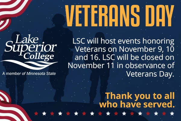 Lake Superior College hosting multiple events to help recognize and honor our community’s Veterans