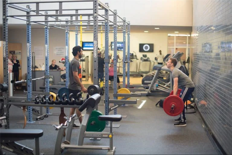 Panorama of weight lifting equipment